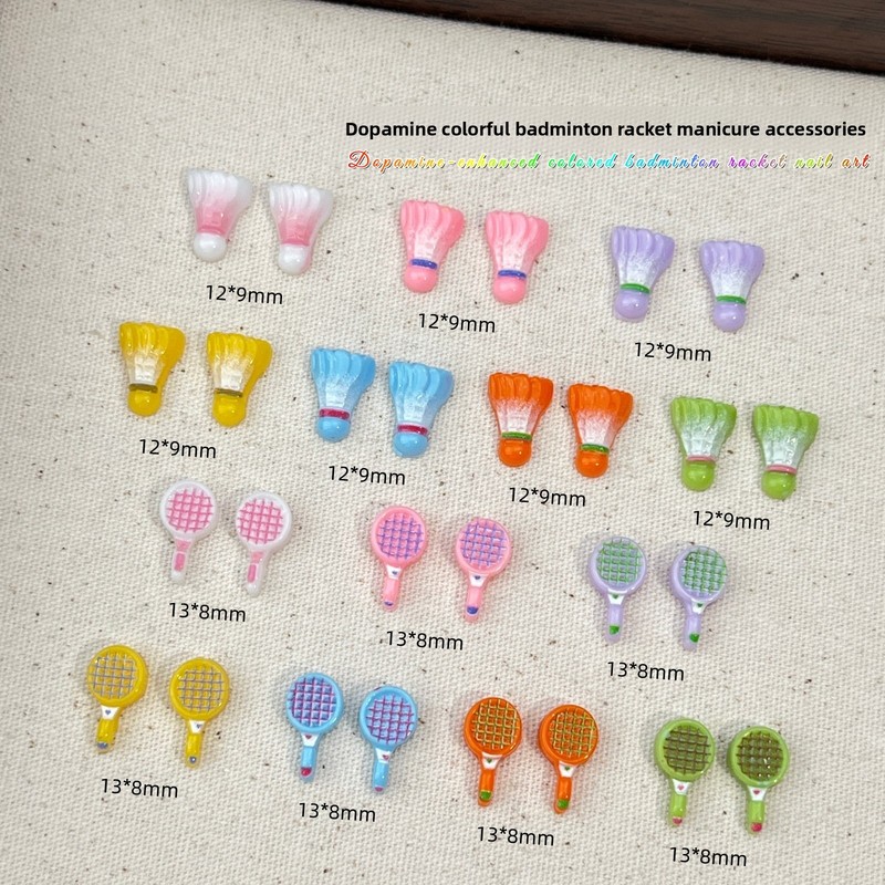 Badminton Minion - 20 piezas de dijes 3D mini