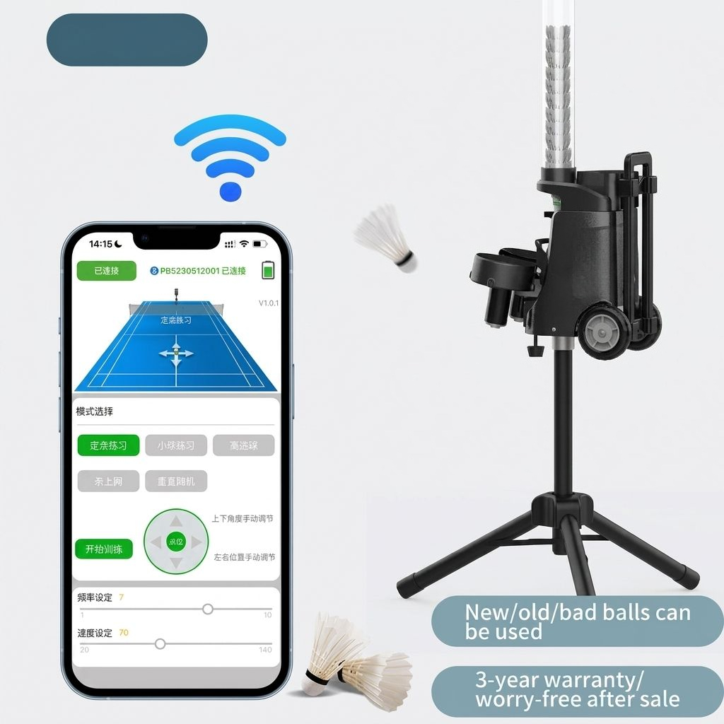 Lanzador Automático de Volante - Feeder Machine Badminton reseña y precio